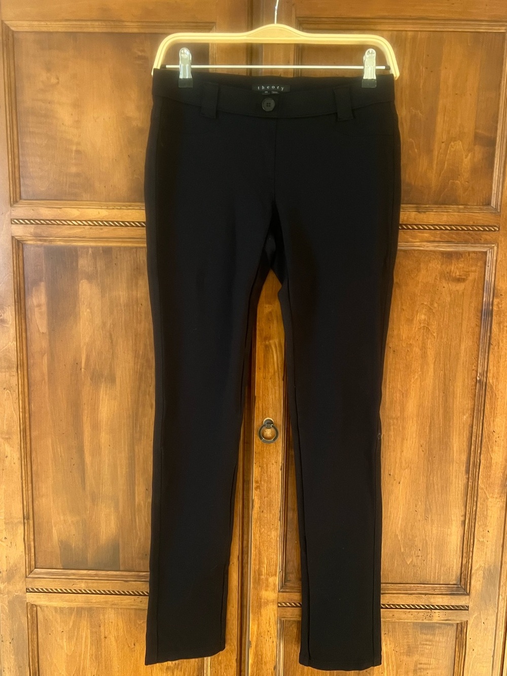 Theory Elly_Rave Skinny Ankle Black Pull On Pants | Belt Loops | SZ M | Like New - Picture 9 of 12